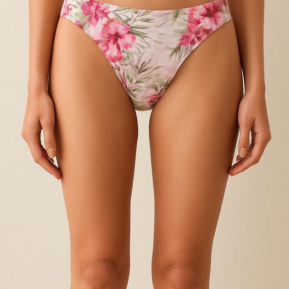 Punto Blanco Pink Floral Bikini Bottom